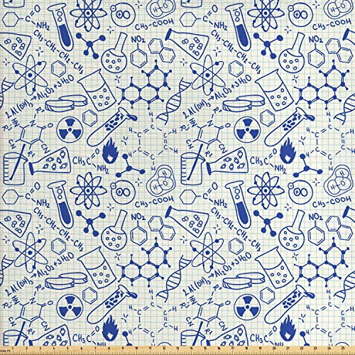 Ambesonne Children Fabric by The Yard, Science Chemistry Geometry ...