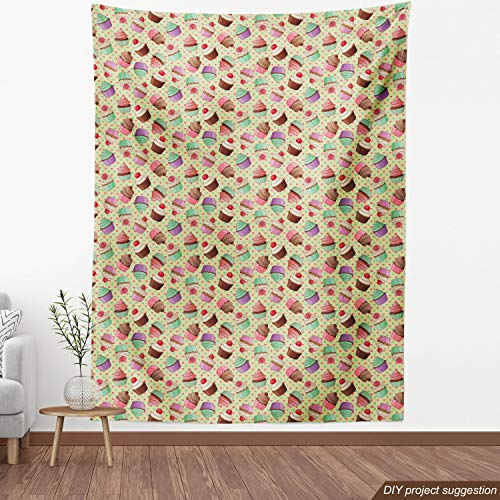 Ambesonne Coffee Fabric by The Yard, Coffee Shop Bakery Inspired T...