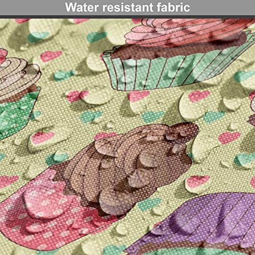 Ambesonne Coffee Fabric by The Yard, Coffee Shop Bakery Inspired T...