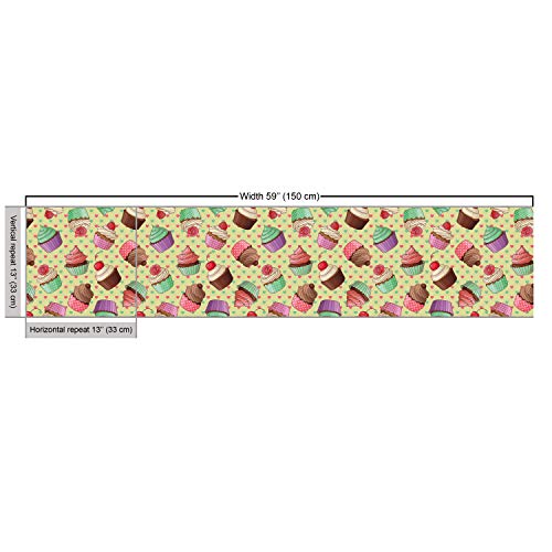 Ambesonne Coffee Fabric by The Yard, Coffee Shop Bakery Inspired T...