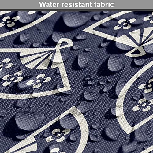 Ambesonne Geometric Fabric by The Yard, Hand Fan Pattern East Cult...