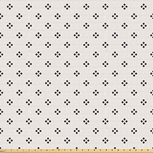 Ambesonne Geometric Fabric by The Yard, Pale Grey Backdrop Modern ...