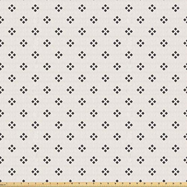 Ambesonne Geometric Fabric by The Yard, Pale Grey Backdrop Modern ...