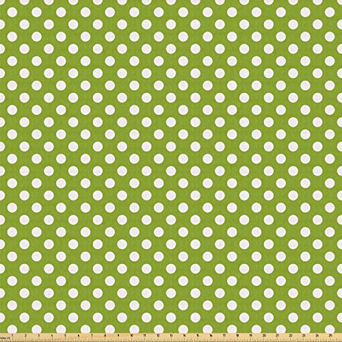 Ambesonne Geometric Fabric by The Yard, Retro Style Simple Image o...