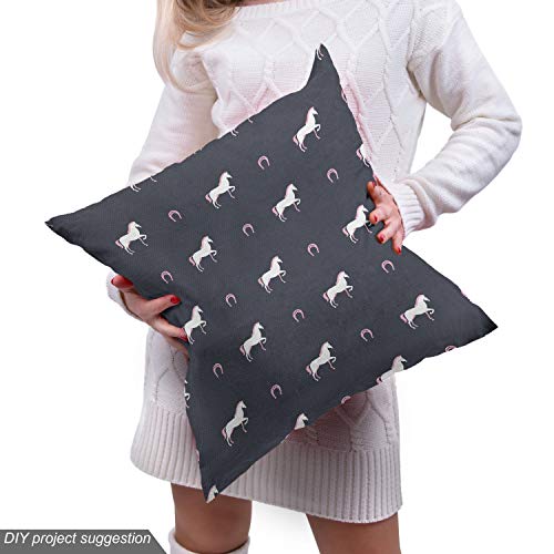 Ambesonne Horses Fabric by The Yard, Animal Pattern Sublime Mustan...