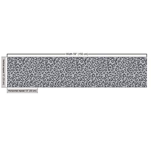 Ambesonne Leopard Print Fabric by The Yard, Repetitive Wild Animal...