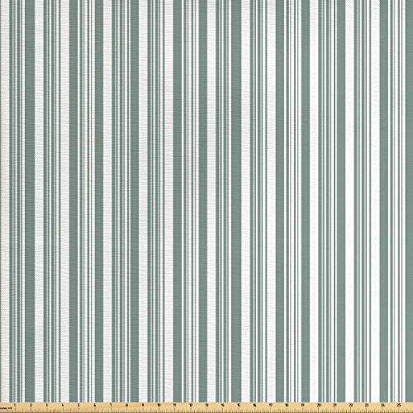 Ambesonne Modern Fabric by The Yard, Vertical Thin and Bold Stipes...