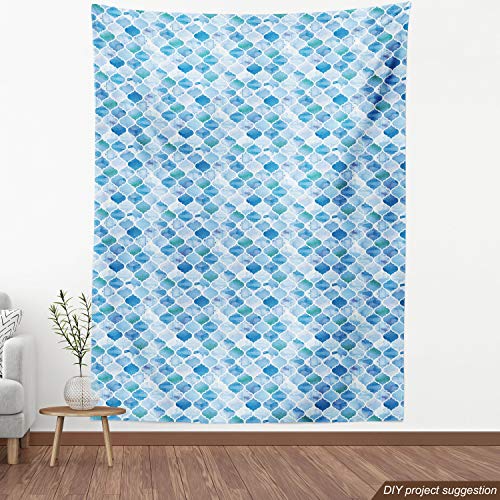 Ambesonne Moroccan Fabric by The Yard, Oriental Style Mosaic Patte...