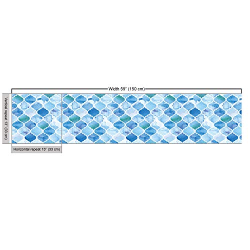 Ambesonne Moroccan Fabric by The Yard, Oriental Style Mosaic Patte...