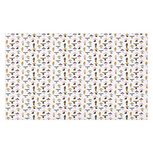 Ambesonne Mushroom Doormat, Colorful Pattern with Morchella Morel ...