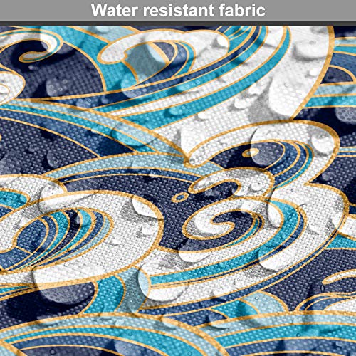 Ambesonne Nautical Fabric by The Yard, Traditional Oriental Style ...