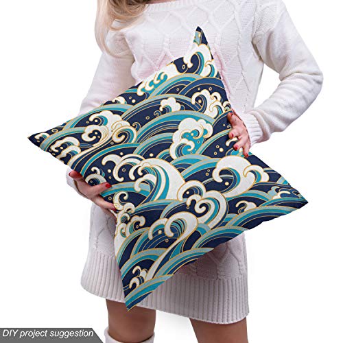 Ambesonne Nautical Fabric by The Yard, Traditional Oriental Style ...