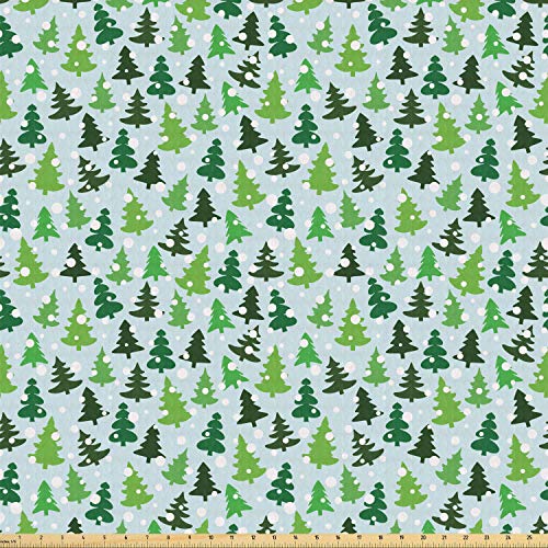 Ambesonne Northwoods Fabric by The Yard, Pattern with Silhouettes ...