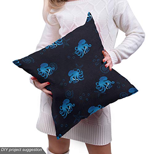 Ambesonne Octopus Fabric by The Yard, Watercolor Ocean Inhabitants...