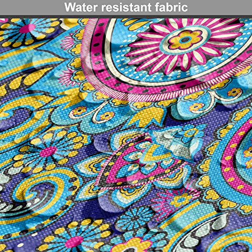 Ambesonne Paisley Fabric by The Yard, Ornate Traditional Paisley E...
