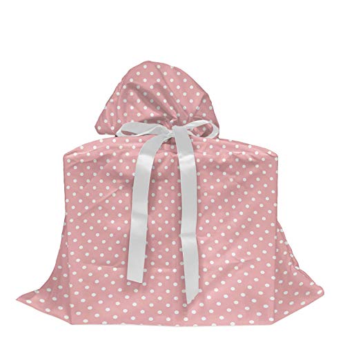 Ambesonne Pink Polka Dots Baby Shower Gift Bag, Design with and Re...