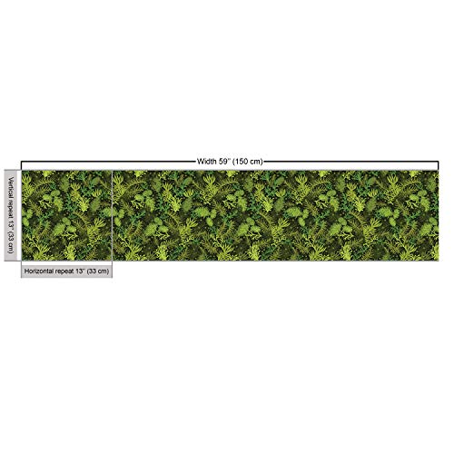 Ambesonne Sage Fabric by The Yard, Evergreen Christmas Tree Conife...