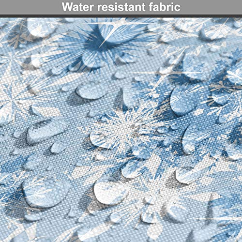 Ambesonne Snowflake Fabric by The Yard, Winter Holiday Illustratio...