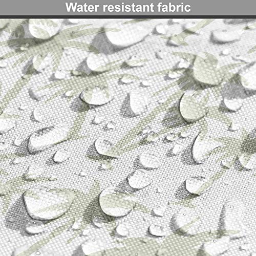Ambesonne Tropical Fabric by The Yard, Tropical Coconut Palm Trees...
