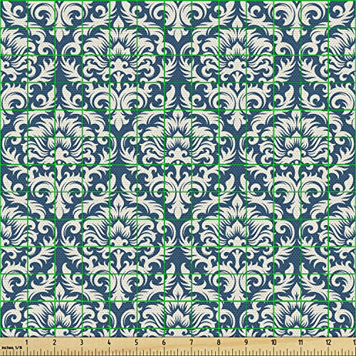 Ambesonne Victorian Fabric by The Yard, Modern Country Style Abstr...