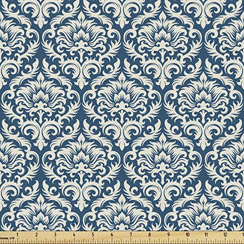 Ambesonne Victorian Fabric by The Yard, Modern Country Style Abstr...