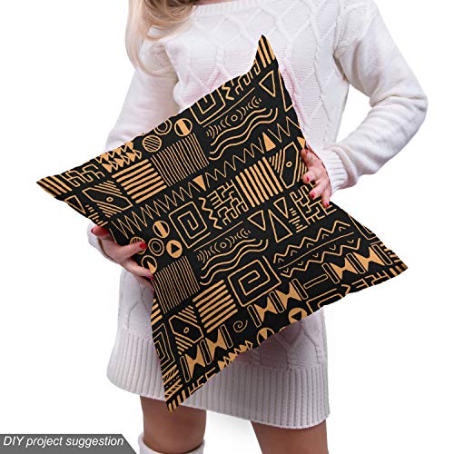 Ambesonne Vintage Tribal Fabric by The Yard, Creative Abstract Art...