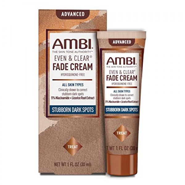 Ambi Even & Clear Advanced Fade Cream, Hydroquinone-free, Hyperpig...