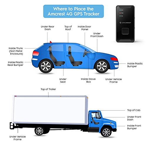 Amcrest 4G LTE GPS Tracker - Portable Mini Hidden Real-Time GPS Tr...