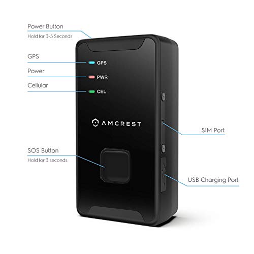 Amcrest 4G LTE GPS Tracker - Portable Mini Hidden Real-Time GPS Tr...