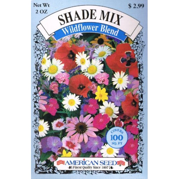 American Seed Shade Mix, Wildflower Blend, 100 Square Foot Shaker ...
