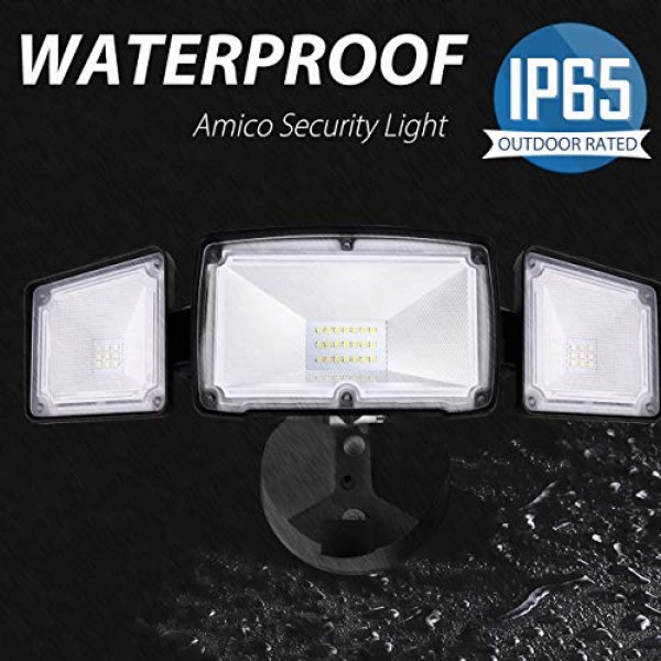 Amico 3500LM LED Security Lights Outdoor, 30W 5000K Super Bright O...
