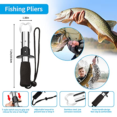 Fishing Tool Kit for Beginner, Includes Fishing Pliers with Sheath...