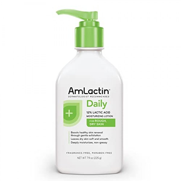 AmLactin Daily Moisturizing Lotion for Dry Skin – 7.9 oz Pump Bott...