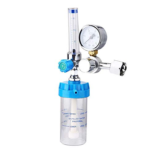 AMONIDA Oxygen Meter Buoy Type Oxygen Inhalator Meter Pressure Red...