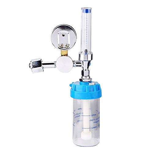 AMONIDA Oxygen Meter Buoy Type Oxygen Inhalator Meter Pressure Red...