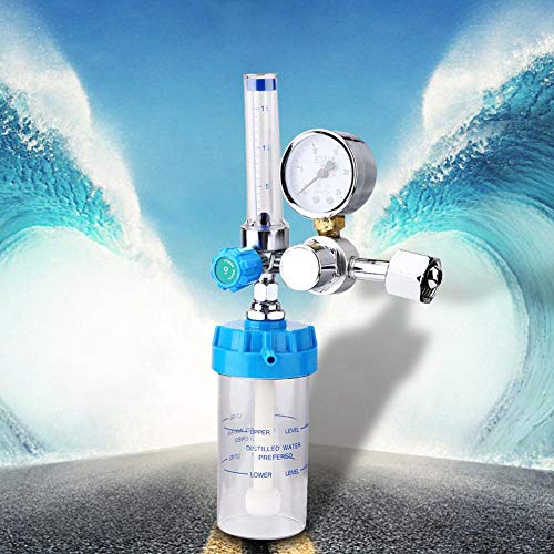 AMONIDA Oxygen Meter Buoy Type Oxygen Inhalator Meter Pressure Red...