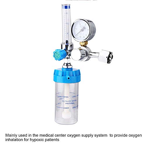 AMONIDA Oxygen Meter Buoy Type Oxygen Inhalator Meter Pressure Red...