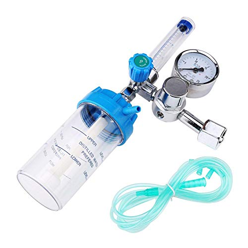 AMONIDA Oxygen Meter Buoy Type Oxygen Inhalator Meter Pressure Red...