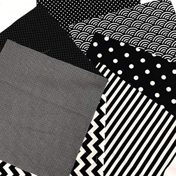 Amornphan 100% Printed Black Series Cotton Bundles Quilting Fabric...