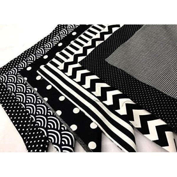 Amornphan 100% Printed Black Series Cotton Bundles Quilting Fabric...