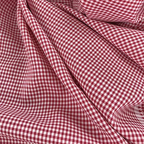 Amornphan 44 Inches Two Tones Pastel Color Small Grid Pattern Ging...