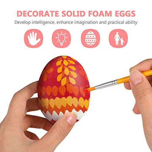 Amosfun 10pcs Foam Easter Egg DIY Painting White Styrofoam Egg Dec...