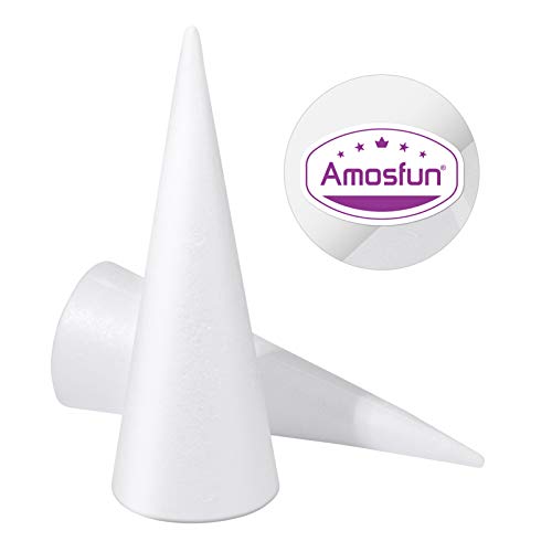 Amosfun 2 Pcs Cones Foam Crafts styrofoam for inch Sizes Different...