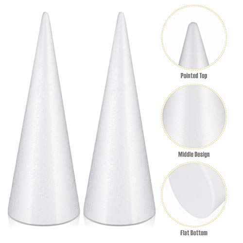 Amosfun 2 Pcs Cones Foam Crafts styrofoam for inch Sizes Different...