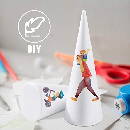 Amosfun 2pcs Foam Cones Christmas Tree Cone Styrofoam Cones for DI...