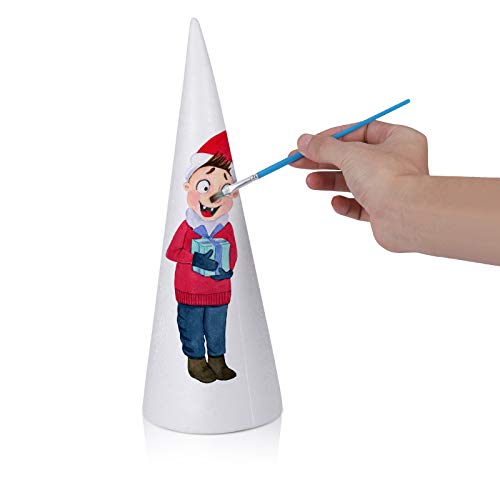 Amosfun 2pcs Foam Cones Christmas Tree Cone Styrofoam Cones for DI...