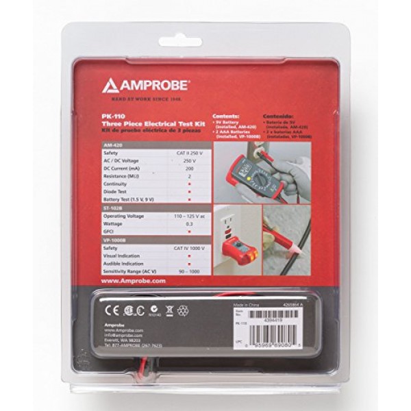 Amprobe PK-110 Electrical Test Kit with Voltage Probe