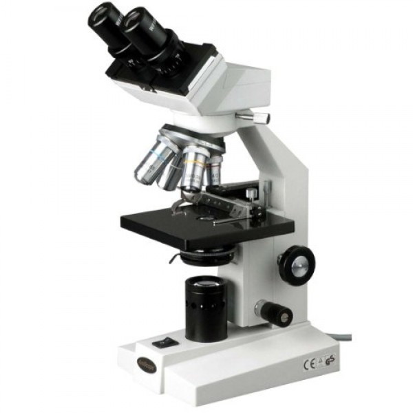 AmScope B100A-MS Compound Binocular Microscope, 40X-1600X Magnific...
