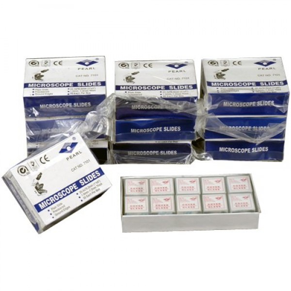 AmScope BS-500P-1000S 500 Blank Microscope Slides + 1000 Square Co...
