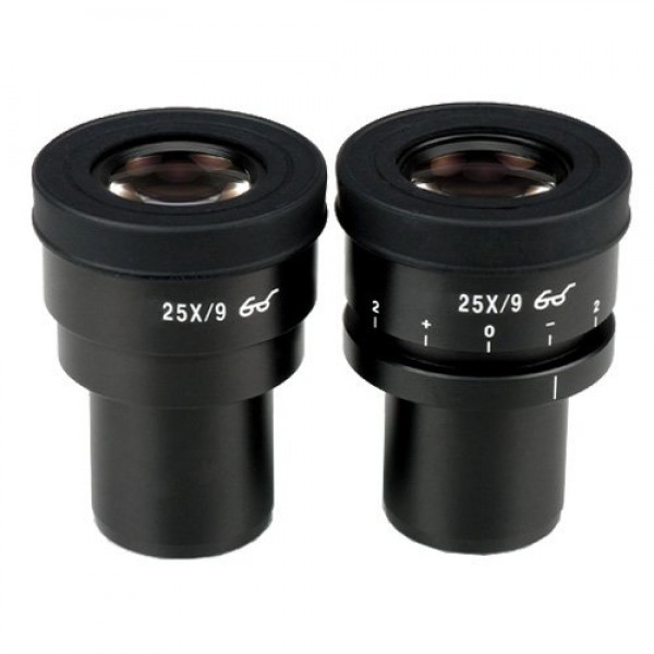 AmScope EP25X30F Pair of Focusable Extreme Widefield 25X Eyepieces...